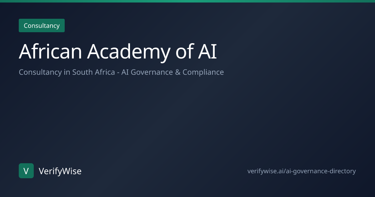 African Academy of AI - AI Governance Consultancy in South Africa ...