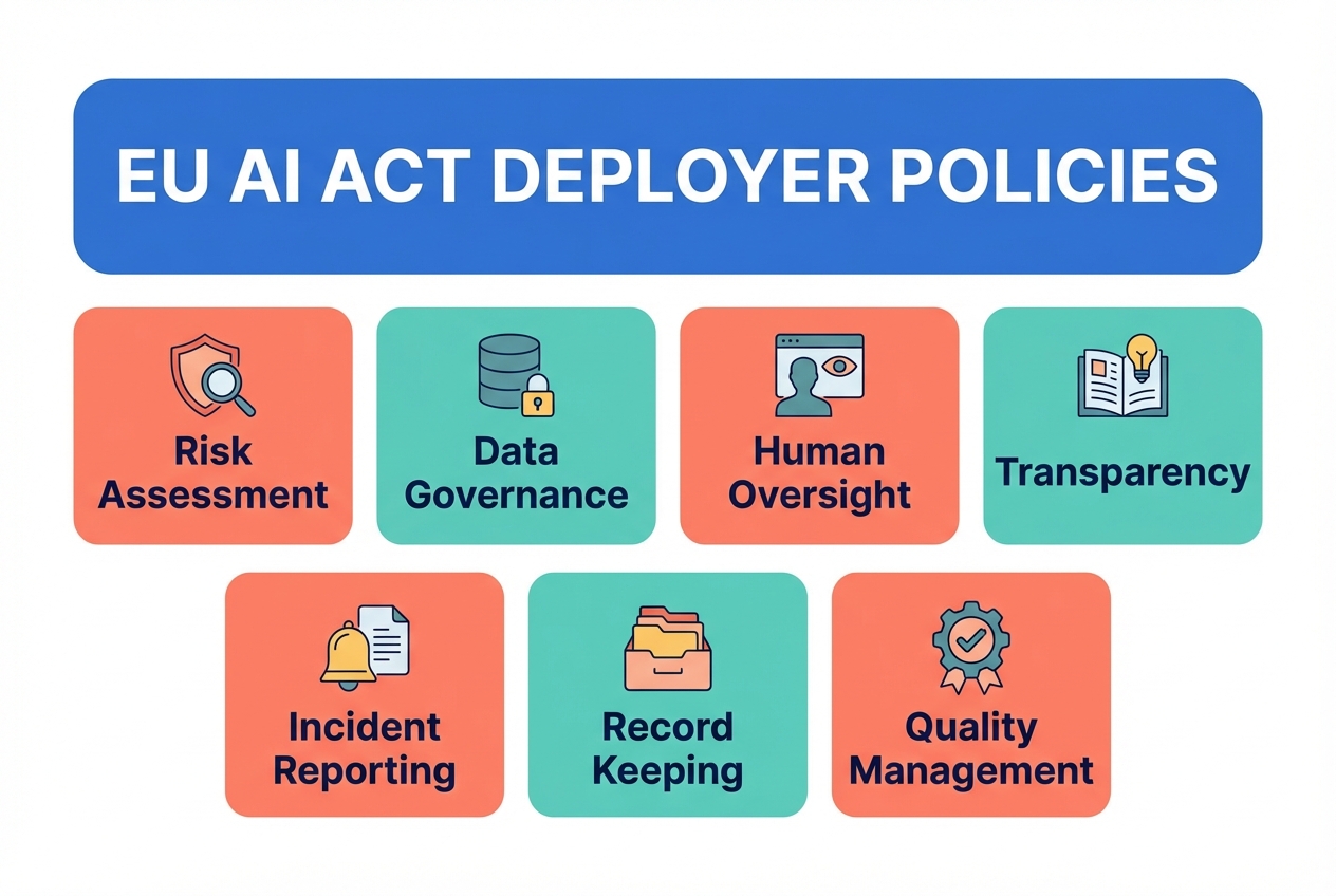 Seven EU AI Act deployer policies overview