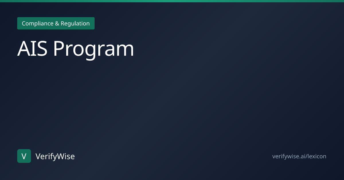 AIS Program | AI Governance Lexicon | VerifyWise